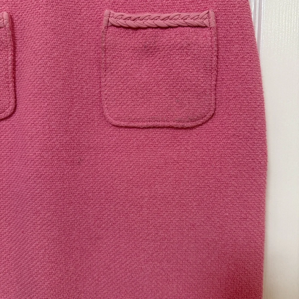 MAJE Barbie Pink Rapela Mini Dress w/ Braided Trim - Sz. 40 (US Sz. 8) - Picture 3 of 10